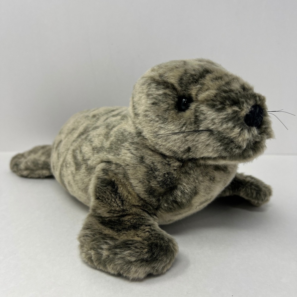 Douglas Miki Seal Plush 10 Inch Gray Spotted Harbor Seal Pup Stuffed Animal 2013